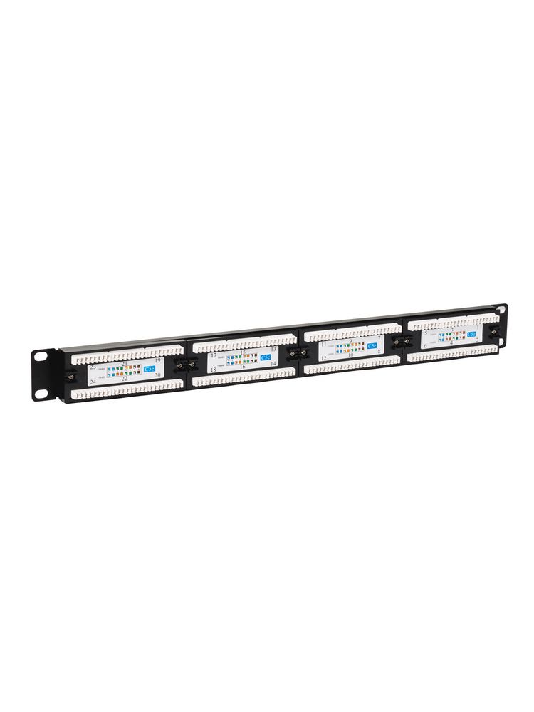 Патч-панель Maxicord 19" 1U кат.5е 24 порта RJ-45 DUAL IDC
